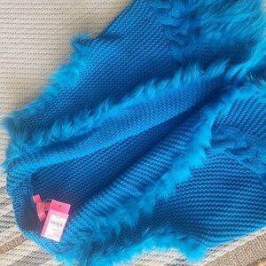 Lilly Pulitzer Blue Fuzzy Sweater Vest